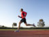 Paul Rix on a morning run on the Olympic Training Center track in Chula Vista, California.